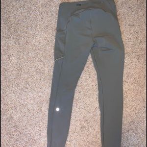 Lululemon fast and free leggings olive green 6